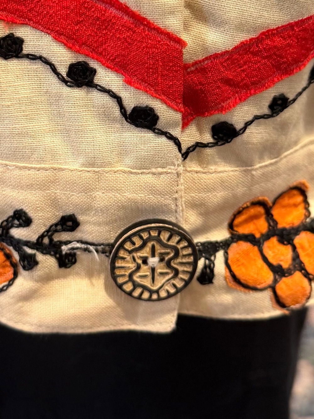 Rare Vintage Sandy Starkman Hand Painted Embroider Boho Art Jacket Statement XL - Picture 9 of 15